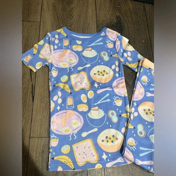 Cat & Jack Baby Blue Breakfast Themed Pjs Size‎ 5 - Picture 2 of 4